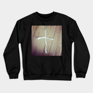 Straw Art Cross Crewneck Sweatshirt